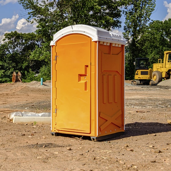 how often are the porta potties cleaned and serviced during a rental period in Dewey OK